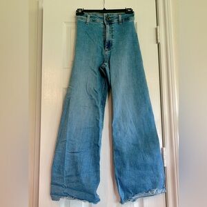 Zara High Rise Wide Leg Jeans Size 2